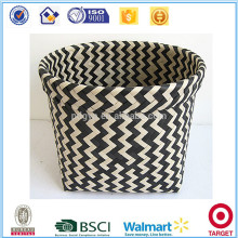 PP woven double color storage basket
