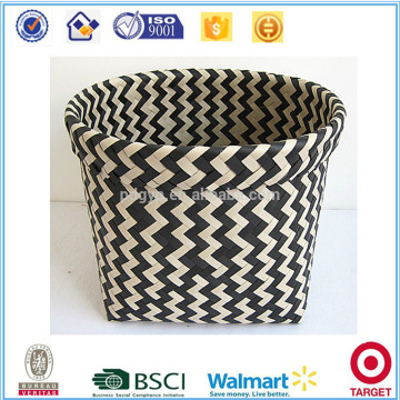 PP woven double color storage basket