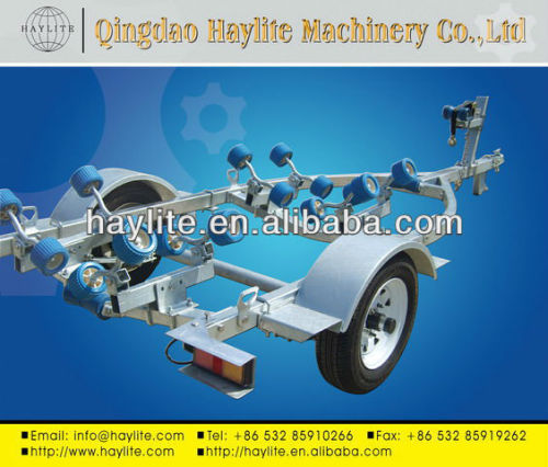 rubber roller Double axle boat trailer for sale