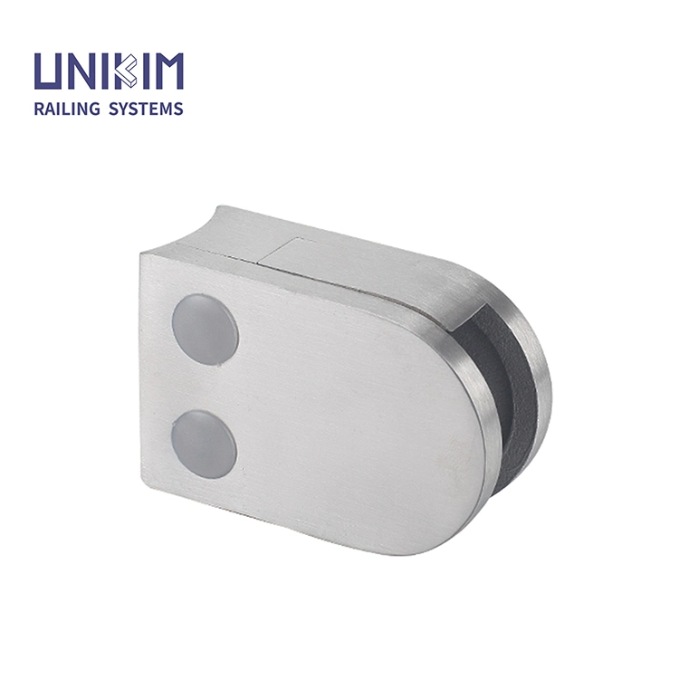 Unikim Balustrade Handrail System Glass Clamp Stainless Steel Screw Fitting and Rubber