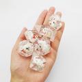 Bescon Oversized DND HelloKitty Dice Set,Giant 7pcs Cat Translucent Polyhedral D&D Dice Set, Big Sized Dungeons and Dragons Dice