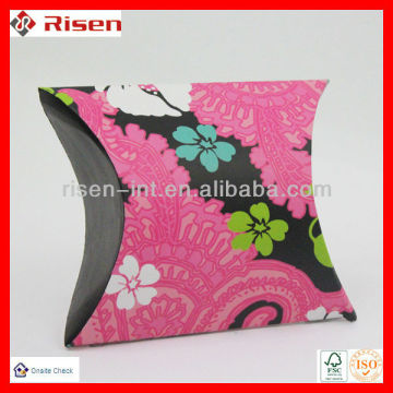 delicate recycled colorful gift paper packaging pillow box