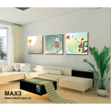 Max3 Decorative 3 in 1 wall canvas giant clock photo frame clock poster clock
