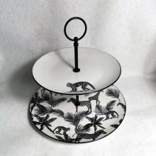 2 Tier Ceramic Cake Stand Platter