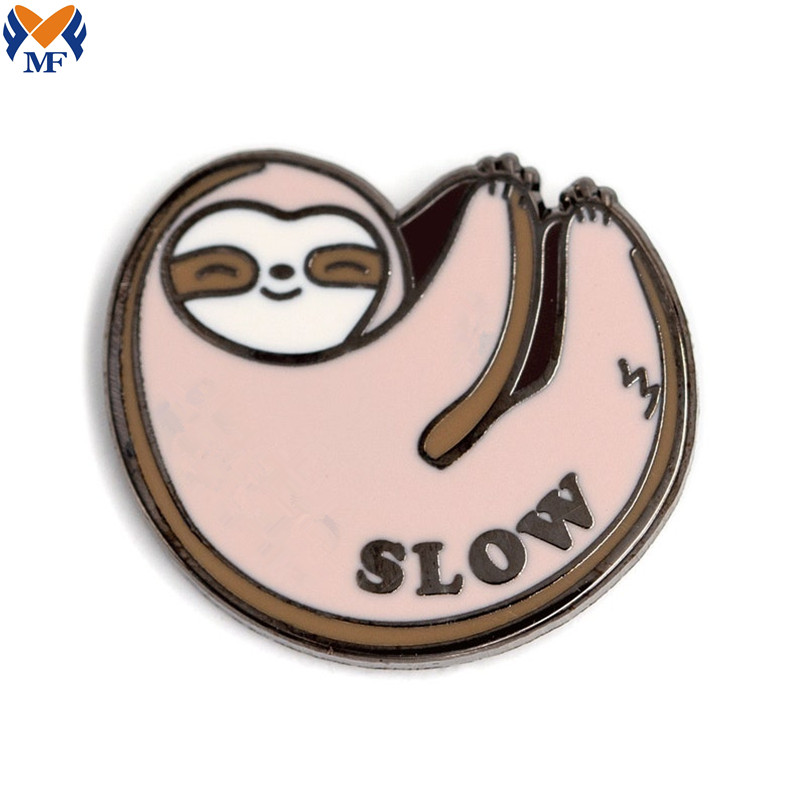 Live Slow Sloth Enamel Pin Jpg