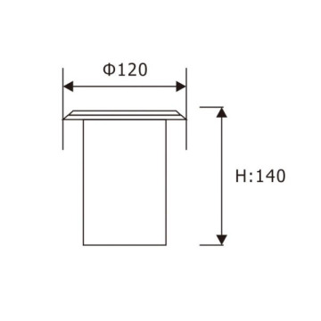 LEDER Hình tròn IP65 Đèn LED âm trần 3W