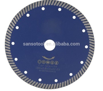 Diamond turbo saw blade for stone cutting