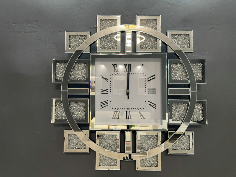 Stylish indoor mirror wall clock