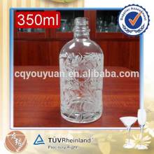 High-end quality custom label cylinder round flint glass bottle for diffusers 35cl