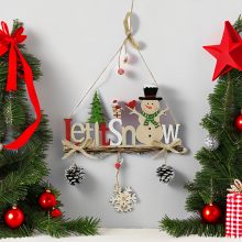 Hot Sale Christmas Wooden House Hanging Ornament For Christmas Decoration