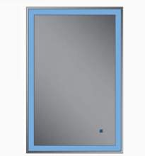 Borderless rectangular bathroom mirror