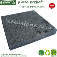 Flamed grey porphyry patio paver