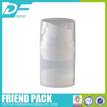 30ml PP plastic cosmetic airless pump bottle,white round cosmetic lotion pp plastic airless bottle