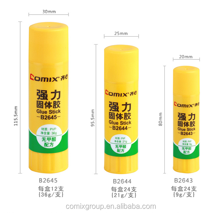 Comix, Safe PVP, Strong Adhesive, 30mm diameter glue stick