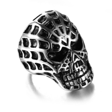 Cool man Spiderman mask skull ring