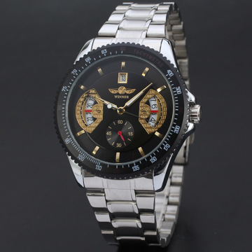 winner multi function men watch bezel outsert date design