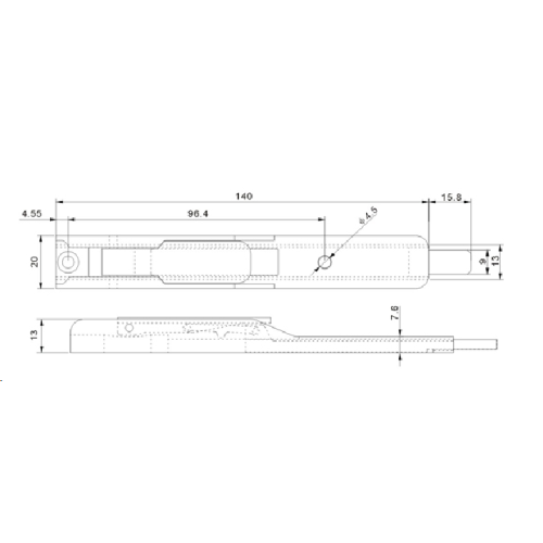 Bullone a filo bullone per porta hardware in alluminio