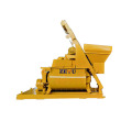 Portable double shaft 1 cubic concrete mixer machine