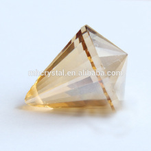 Golden Teak Chandelier Crystal Prisms drop MH-12826