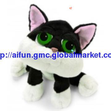 plush toys   Black & White cat peeper