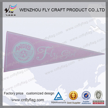 2015 custom felt silk pennant flag