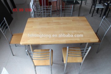 Stock 6 person dining set / stock wood table and chair / stock metal dining set