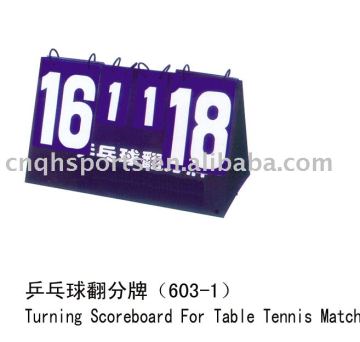 Turning Scoreboard For Table Tennis Match