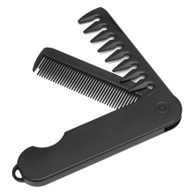 Mini Foldable Hair Brush Comb - Travel Size Black Pocket Comb