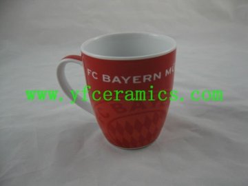 YF18215 plain red ceramic mug