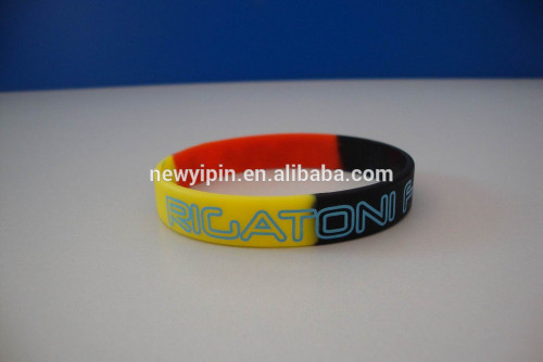 2015 Subsection Color printing silicone bracelet/ bracelet for Kindergarten