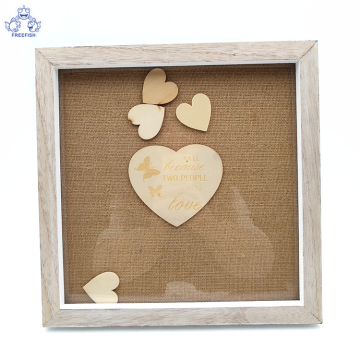3D MDF Shadow Box Display for wedding