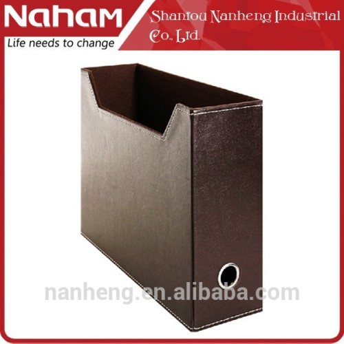 NAHAM Office Decor PVC Leather Storage File Magazine Basket