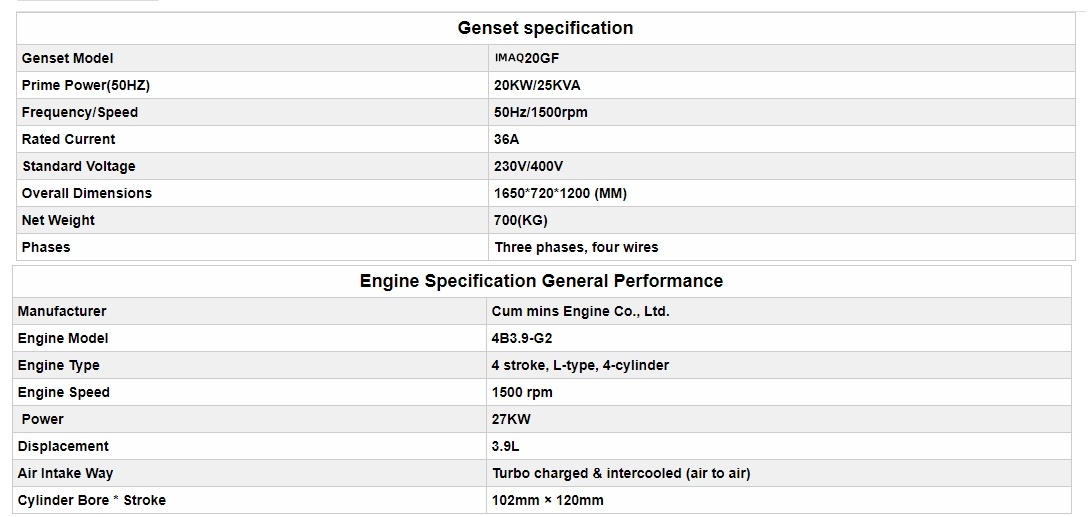 20kw Diesel Generator Set 20kw Diesel Generator Set