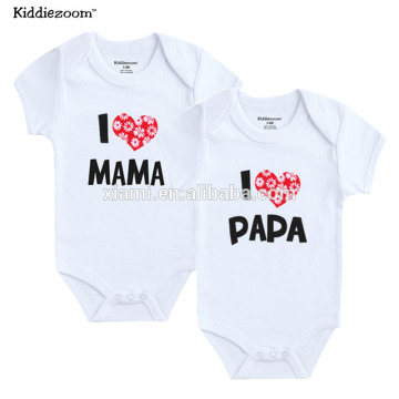 2016 newest style letter I love papa and mama kids designer clothes