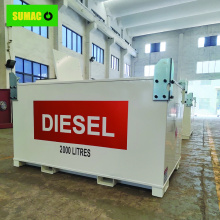 Double walled 2000L self bunded steel diesel tank