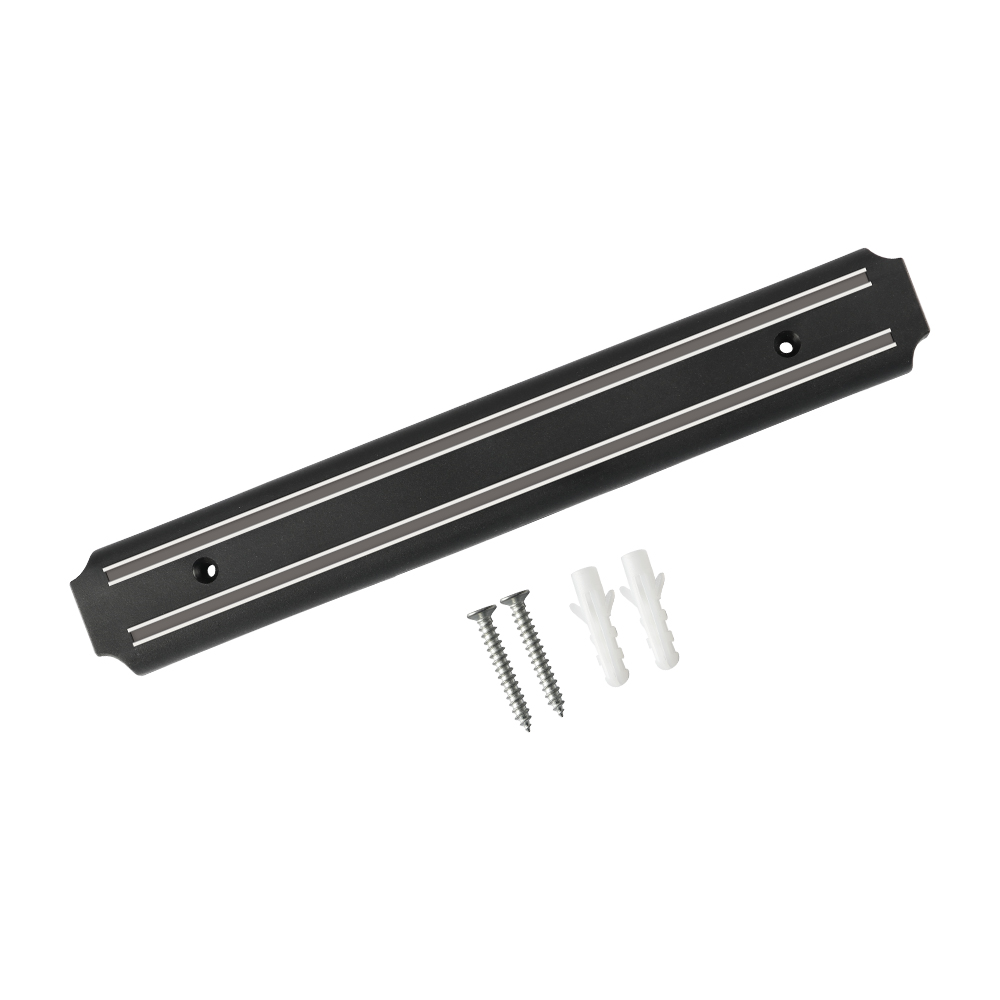 12.7 INCH BLACK MAGNETIC KNIFE BAR