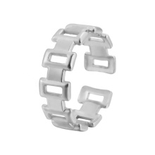 Adjustable Geometric Titanium Steel Ring for Lovers - Cross Border Stainless Steel Ring