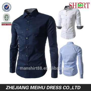 2016 mens slim fit softextile spread collar dress shirt