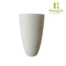 Large sized threaded matte flower pot