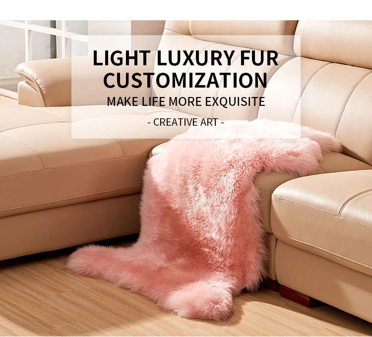 Real Sheep Fur Rug Lambskin Rug Carpet Real Sheep Fur Rug for Living Room Market for Japanese