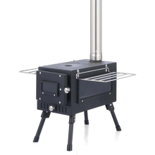 Portable Foldable Wood Burning Stove Camping Stoves Camp Tent Stoves with Glass