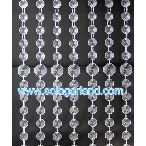 Acrylic Crystal Bead Strand Curtain With Silver Ring Outdoor Christmas Party Decorations