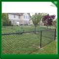 Galvanized diamond post chain link fence