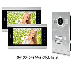 Factory new 7inch lcd doorbell system intercom video , multifunction 7 inch video doorphone two monitors intercom kit