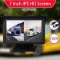 Sistem DVR monitor mobil HD 7 inci 2ch