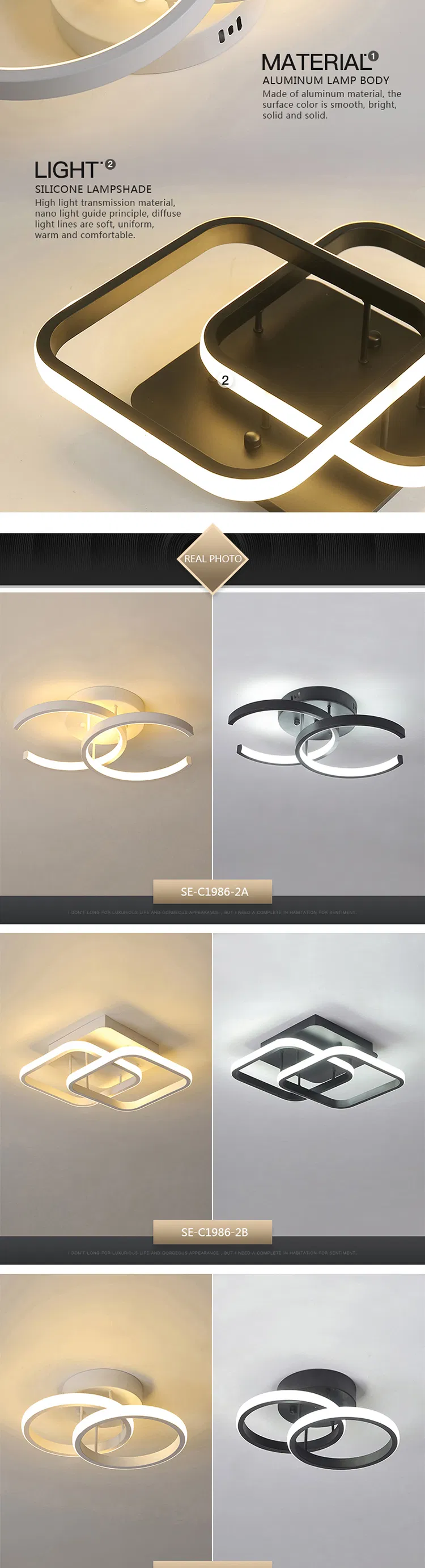 Stylish Round Modern LED Ceiling Lamp for Living Room