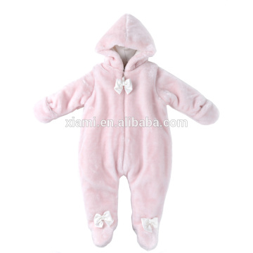 most popular velvet princess style sweet pink lovely bowknot baby pajamas preemie baby clothes