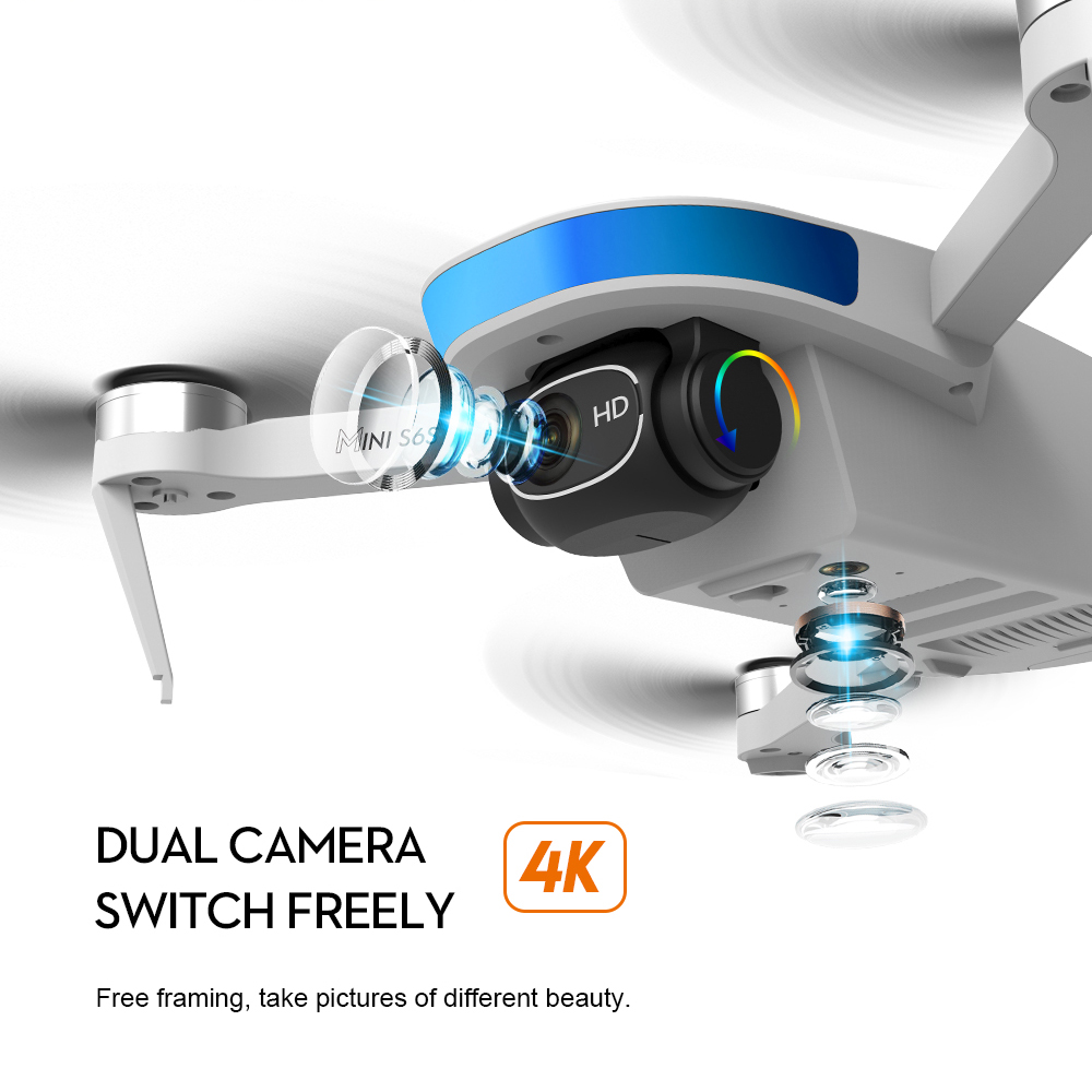 2022 New Drone S6S MINI GPS 5G WIFI FPV With 4K HD Camera 25mins Brushless Foldable RC Drone Quadcopter RTF drone