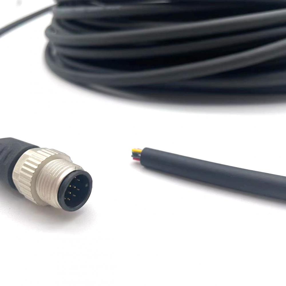 M12 Male straight connection cable