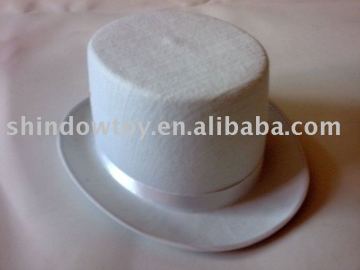 Carnival hat /Festvial hat /Party hat white top hat chimney-pot hat